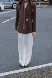 [PUP14] Leo Blazer - Chocolate Brown XS Brown