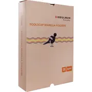 BIBBULMUN Buff Manilla Folder Foolscap Pack of 100