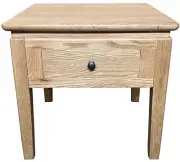 HENRI SOLID OAK WOOD SIDE TABLE LAMP TABLE NATURAL