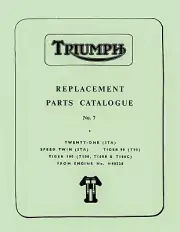 Triumph T100S T100R Tiger 90 Parts Book 350 500 Twins 1966 Motorcycles