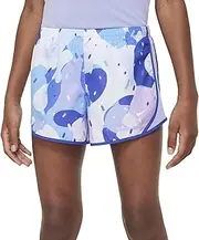 [Nike] Big Girls' (7-16) Dri-Fit Tempo Running Shorts (as1, Alpha, m, Regular, Lilac/Light Thistle/White)