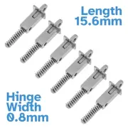 6pcs 15.6 x 0.8mm Eyeglasses Spring Hinge Frame Joint Insert Glasses Repair Bow