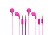 2PK iLuv Pink Bubble Gum Talk Earphones Headset Mic for iPhone iPad IOS Android