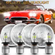 4PCS DOT 5 3/4" 5.75" LED Headlights Hi/Lo Beam for Chevrolet Corvette C1 C2 C3 (for: Chrysler)