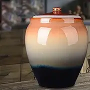 15kg/33lbs Ceramic Food Storage Jars, Large Ceramic Rice Bucket Sealed, Rice Ceramic Container With Lid, Grain Dispenser For Rice, Soybeans, Corn, Flour