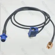 1M Fakra ”C“ Male to SMB Female 5005 SMA Male RG174 Y Splitter Combined Cable