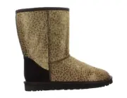 Womens Ugg Classic Short Calf Hair Leopard Metallic Boot 1005329W-LMTL