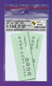 1/144 Decals: RAAF Low-Viz roundels Various Sizes #DMK14494 : MARK 1