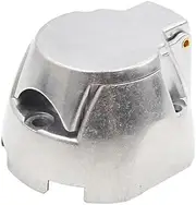 uxcell 7 Pin Aluminum Alloy Flat Round Shape Trailer Towbar Connector Socket for Car
