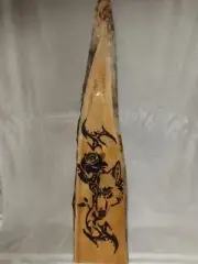 Solar Pyrography wood burning Wolf native tribal nature