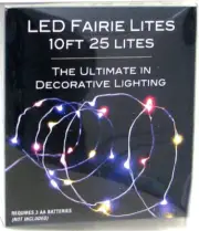 Multi color fairy lights 10 ft long