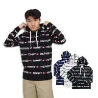 在飛比找momo購物網優惠-【Tommy Hilfiger】湯米 薄帽T 滿版LOGO 