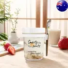 Glass Meal Prep Container 12 Oz Canning Jars Portable Cereal and Milk Container