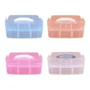 Clear Plastic Box Organizer for Nail Art Manicure Tools Jewelry Beads Storage