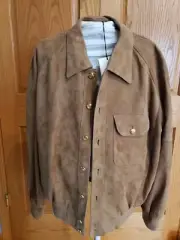 NWT 100% AUTHENTIC Gucci Men's/Womens Suede Hazelnut Jacket Size 50 $3800