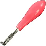 Comb Cleaner | Hair Brush Cleaner and Cleaning Tool - Dirt Remover Wire Rake Portable Barber Accessories for Lint Salon Stylist