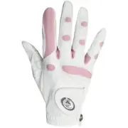 Bionic Gloves Women's Classic Leather Pink Golf Glove Worn on Right Hand XL