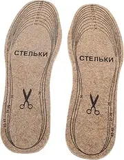 GAROZATION 2 Pairs Wool Felt Insole Shoe Insoles Women Shoe Inserts for Women Wool Boot Liners Boot Inserts Chemical Fiber Khaki