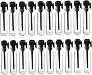 100Pcs Refillable Perfume Dropper Bottles Black Glass Containers Travel Friendly Empty Bottles for Perfume Makeup and Liquids and Portable Design