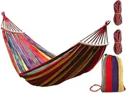 Backpacking Hammock - Outdoor Multiperson Hammock,Camping Cots with Carrying Bag, Camp Accessories, Travel Swing for Yard Patio Garden Beach