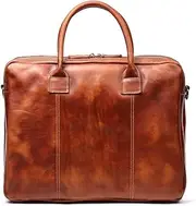 [HAMKVBPR] Mens Briefcase Leather Portable Briefcase Vegetable Tanned Leather Computer Bag Messenger Bag Messenger Bag for Work Business