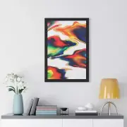 Framed Vertical Poster Modern art printed canvas