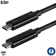6.5FT USB-C 3.1 Type C Thunderbolt 3 Cable Cord 4K 5K 40Gbps 100W For PC Laptop