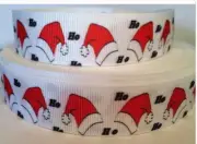 Christmas Ribbon - 7/8" Grosgrain Ribbon - Santa Hat Ribbon - Christmas