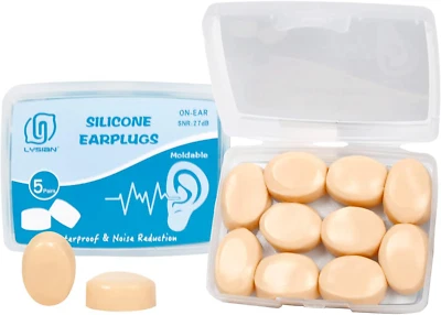 Tapones de silicona moldeables para los oídos, resistentes al agua, 27 dB SNR