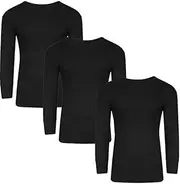 [ANZEE DISCOVER THE NEW YOU] ANZEE Mens Thermal Long Sleeve Shirt | Winter Warm Underwear Base Layer Top - Adults Winter Undershirt for Outdoor Sports Running Vest Warm Inner T-Shirts Top S-XXL