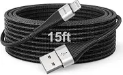 Extra Long iPhone Charger Cord 15FT, Apple MFi Certified USB A to Lightning Cable Braided Fast Charging Cord Compatible with iPhone14/13/12/11 Pro Max/Pro/XS Max/XS/XR/X/8 Plus/8/7/iPad/iPod/AirPods