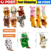 3/4/6PC Animal Wildlife Zoo Hand Puppet Soft Kid Glove Plush Storytelling Prop