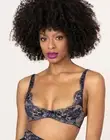 Agent Provocateur MIMOSA Bra 34DD NWT Navy & Peach Orig. $495 RARE! [I]