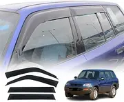 OAD4X4 Weathershields Compatible with Toyota RAV4 5 Doors 1994-2000, Weather Shields Window Visors Wind Deflectors Sun Rain Guard 4PCS Set