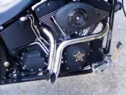 TWISTED VENOM CHROME EXHAUST PIPES HARLEY SOFTAIL SPORTSTER FXR SUPER GLIDE LOW