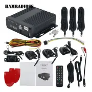 4CH Vehicle Car Mobile DVR Security Video Recorder SD 4 CCD Camera Cable Remote