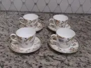 Wedgwood Oberon Leigh Cup And Saucer Set Of 4 NWT