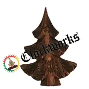 Brown Hand Carved Tree for a Cuckoo Clock