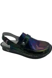 Alegria Leather Backstrap Clogs Farah Slickery Patent