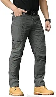 [NAVEKULL] Men's Hiking Tactical Pants Rip-Stop Military Combat Cargo Pants Lightweight Army Work Outdoor Trousers