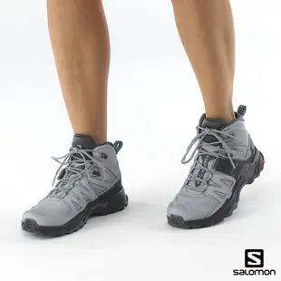 Salomon 女 X ULTRA 4 GTX 中筒登山鞋 L41624900【野外營】深礦灰/黑/軍藍 健行鞋