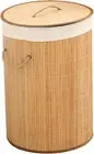 Wood Foldable Laundry Basket Collapsible Laundry Hamper with Lid Built in Lining