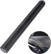 STOBAZA Carbon Fiber Wrap Roll DIY Sticker for Car Auto Vehicle Decor Black Self Adhesive Film for Vehicle Detailing