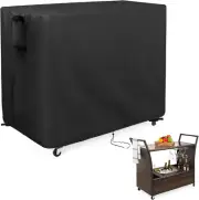 Outdoor Bar Cart Cover for Outdoor Rolling Wicker Bar Table Set 44"X19"X36", Wat
