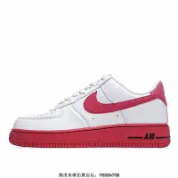 在飛比找Yahoo!奇摩拍賣優惠-NIKE Air Force 1 '07 白紅 紅勾 皮革 