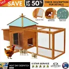 Deluxe Wooden Chicken Coop With Nesting Box And Run Hen Duck Cage Poultry House