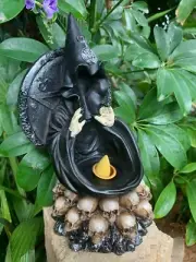 Baphomet with Skulls Backflow Cone and Incense Burner