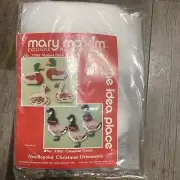 Mary Maxim needlecraft kit ducks & geese Needlepoint Christmas Ornaments Kit