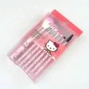 Hello Kitty Makeup Brush Set - 7 Piece Set - Blush, Eyebrows, Lips & Eyeshadow