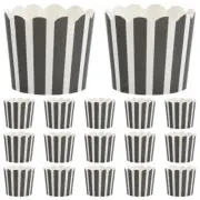 50 Pcs Muffin Liners Black Cake Cups Small Cupcake Cases Baking Mini Paper